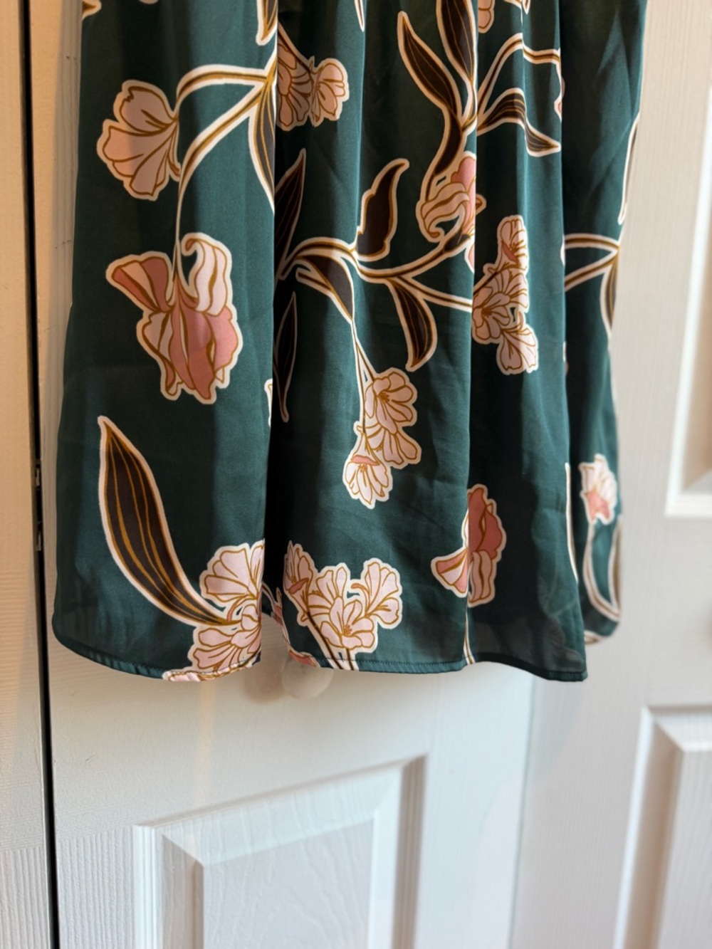 DR2 Teal Halter Dress with Pink and Cream Accents - Picture 4 of 6